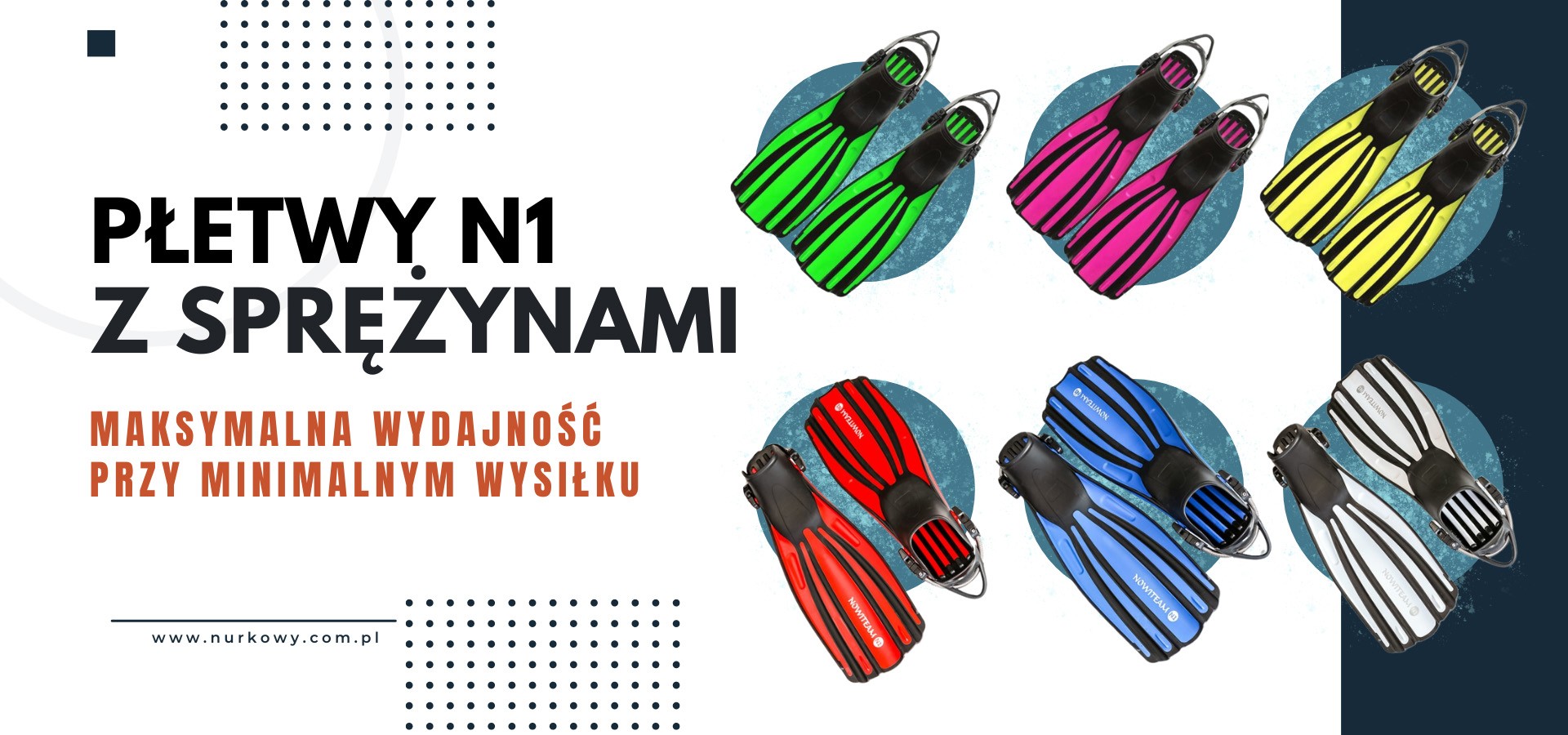 Płetwy ze sprężynami N1 do nurkowania